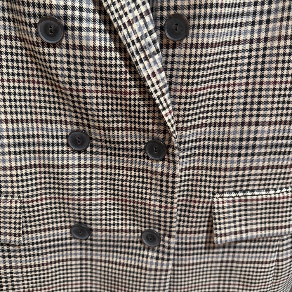 ANTONIO MELANI Checkered Double-Breasted Blazer - Picture 4 of 4